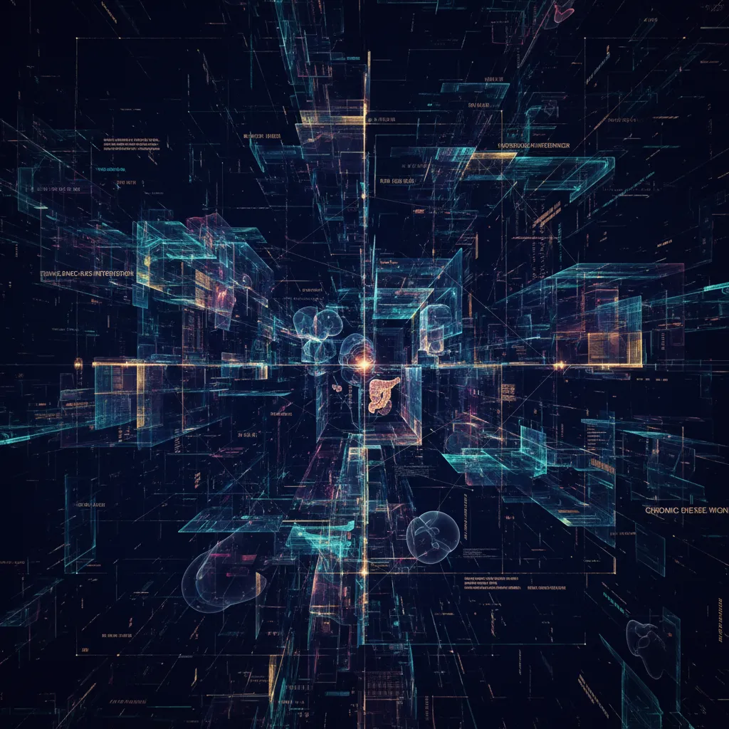 Abstract AI algorithms analyzing medical data