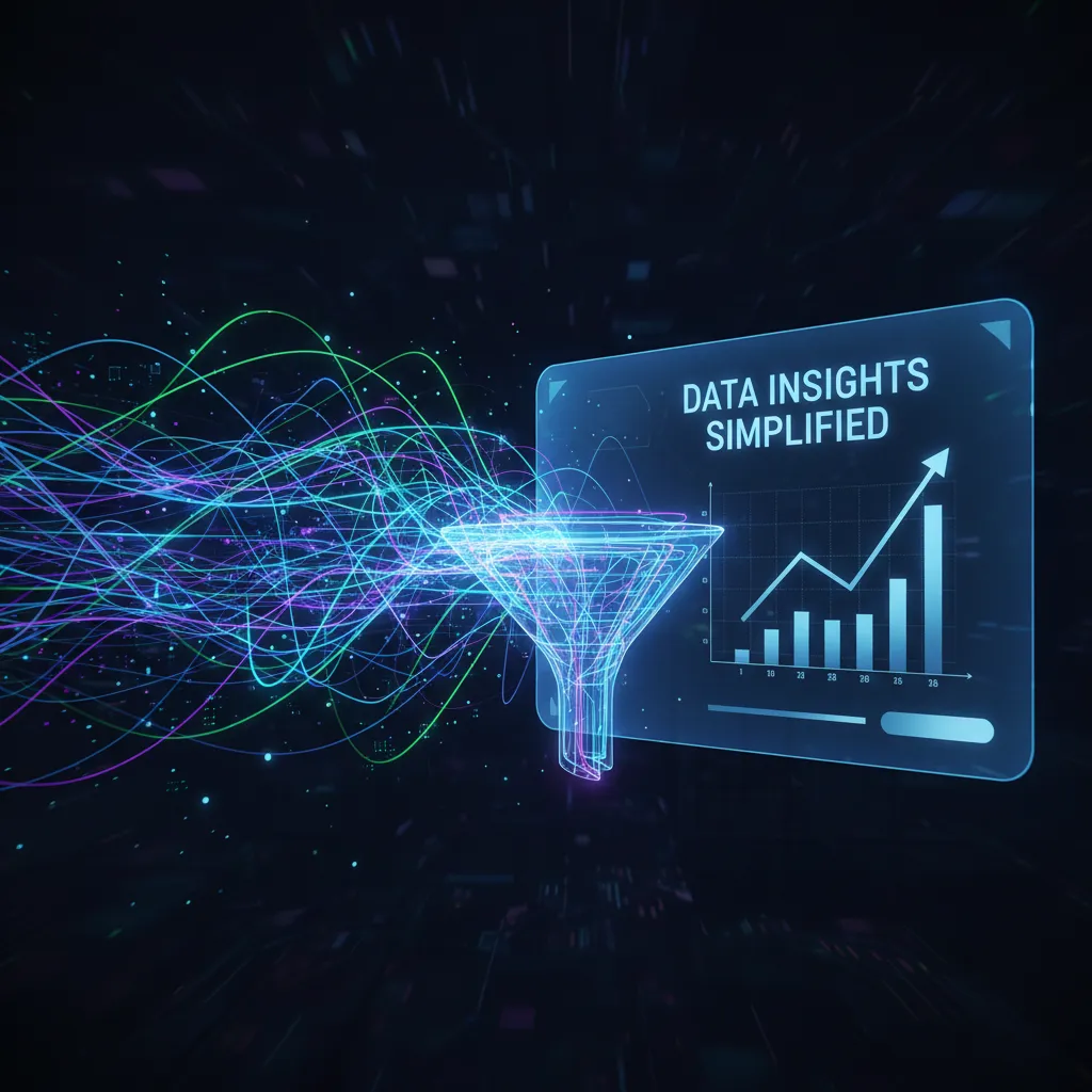 AI algorithms analyzing financial data and simplifying charts