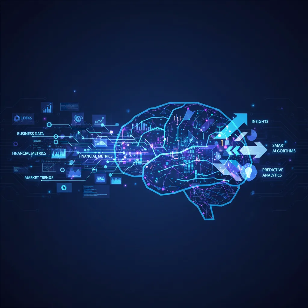 AI processing business data for actionable insights