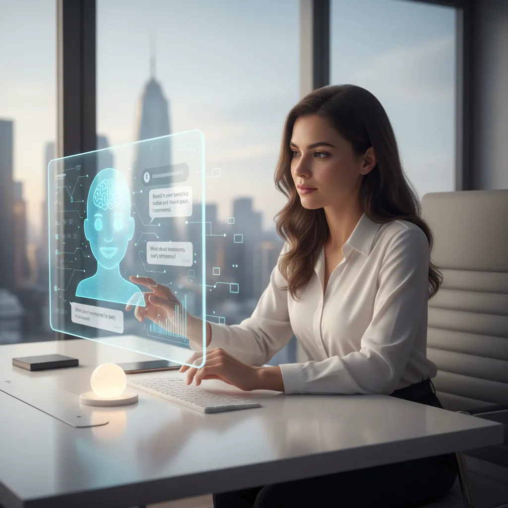 AI chatbot providing financial advice