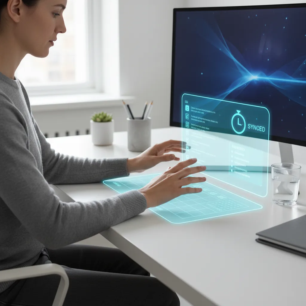 AI interface managing digital tasks