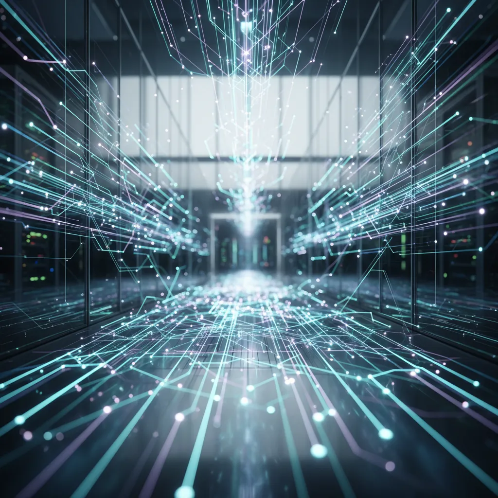 AI algorithms analyzing complex financial data for quantitative trading strategies