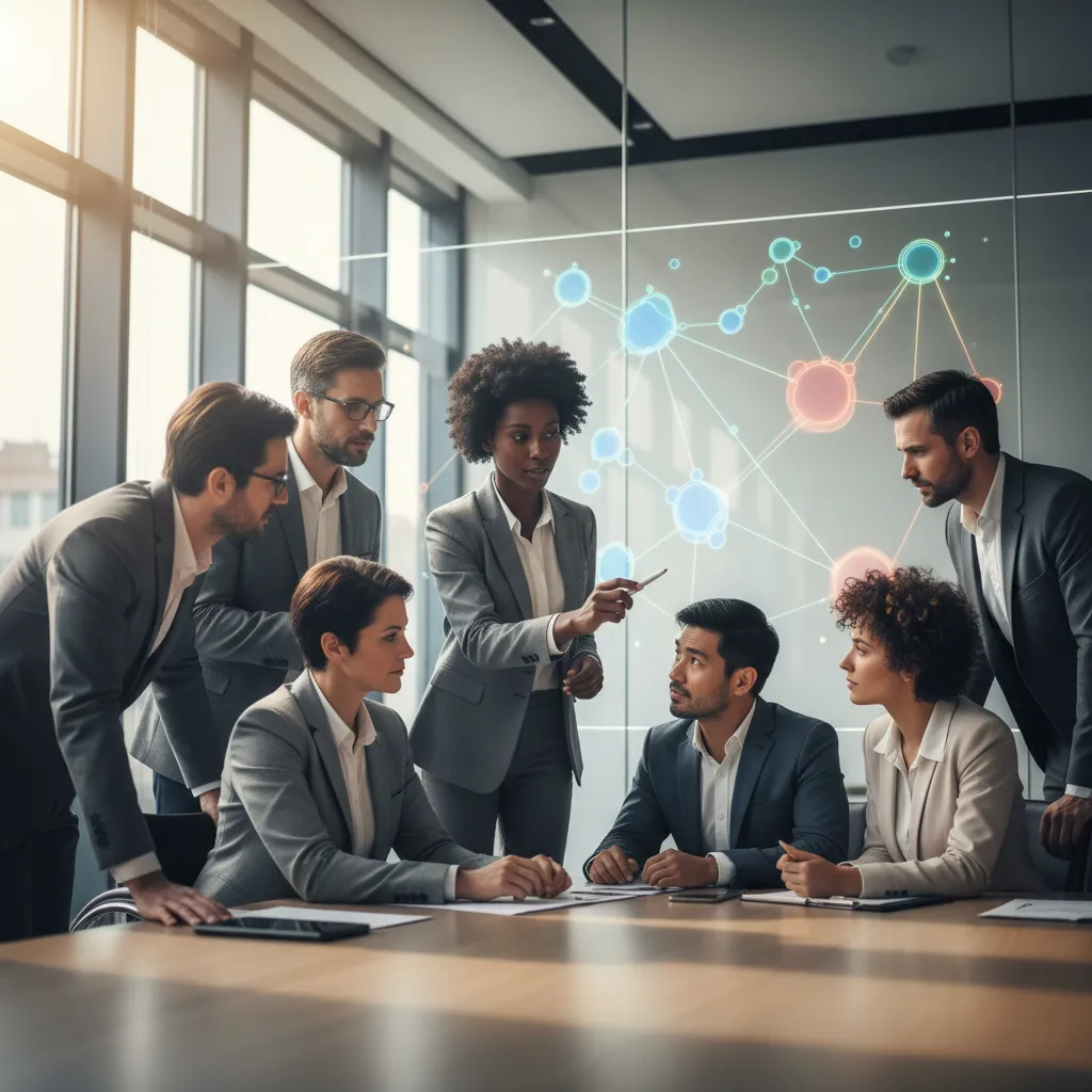 Diverse team collaborating on an enterprise AI roadmap