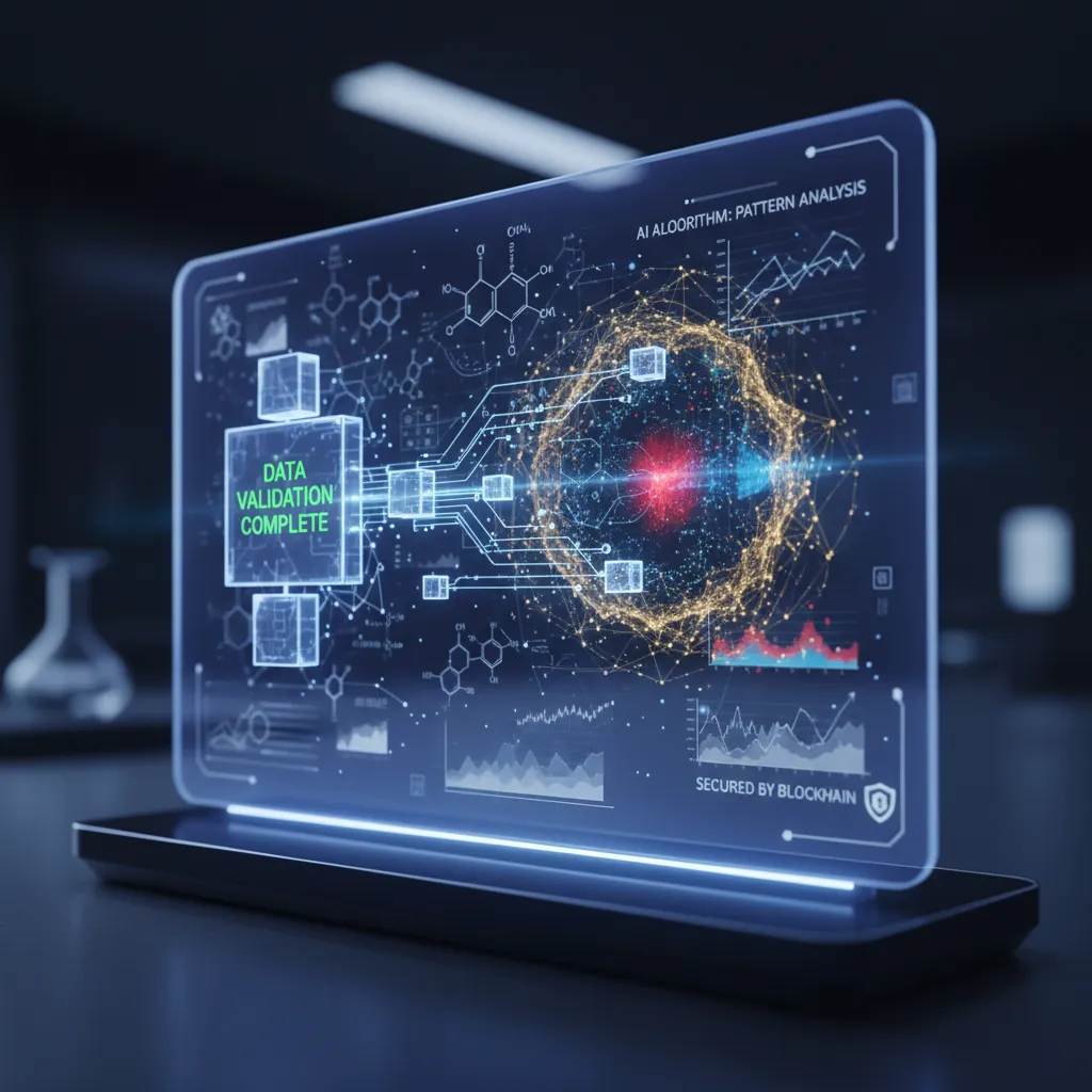 Holographic scientific data with blockchain validation and AI analysis