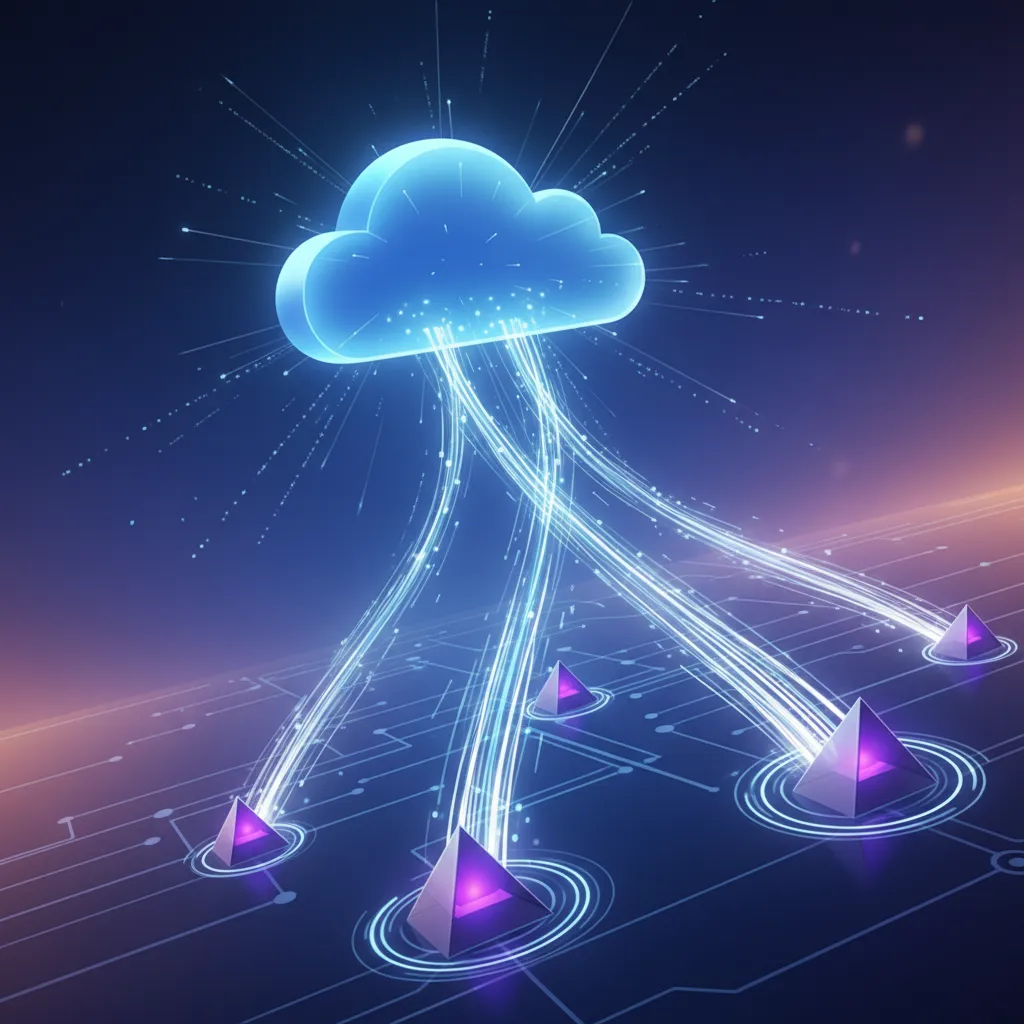 Data flowing from cloud to edge devices with reduced latency