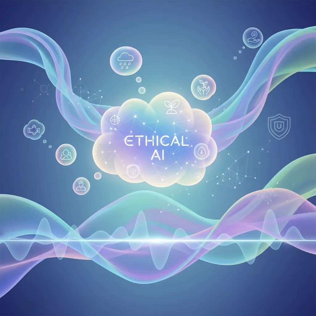 Abstract representation of ethical AI handling emotional data