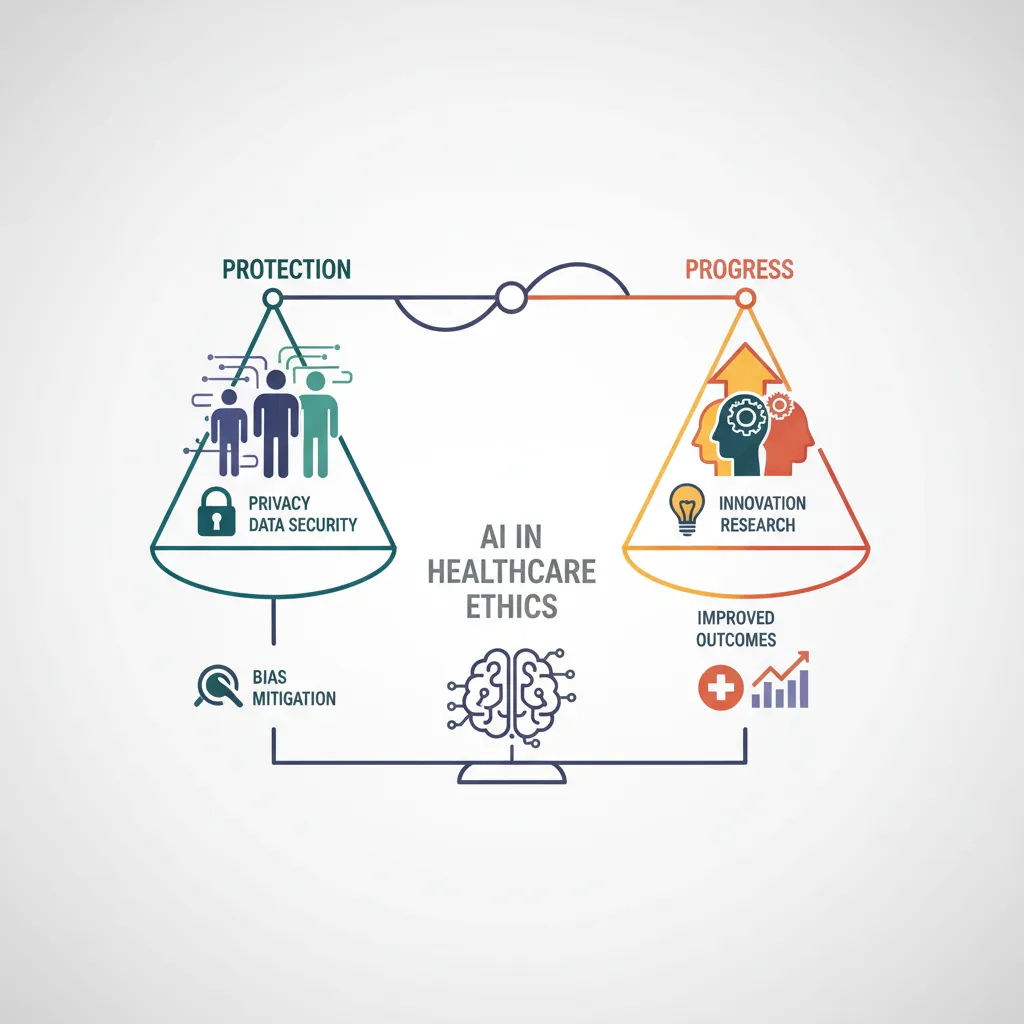 Infographic on AI healthcare ethics