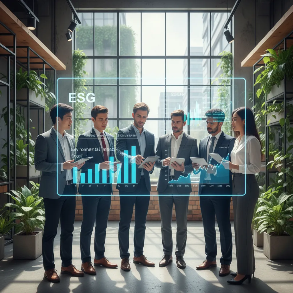 Team collaborating on ESG investment strategies