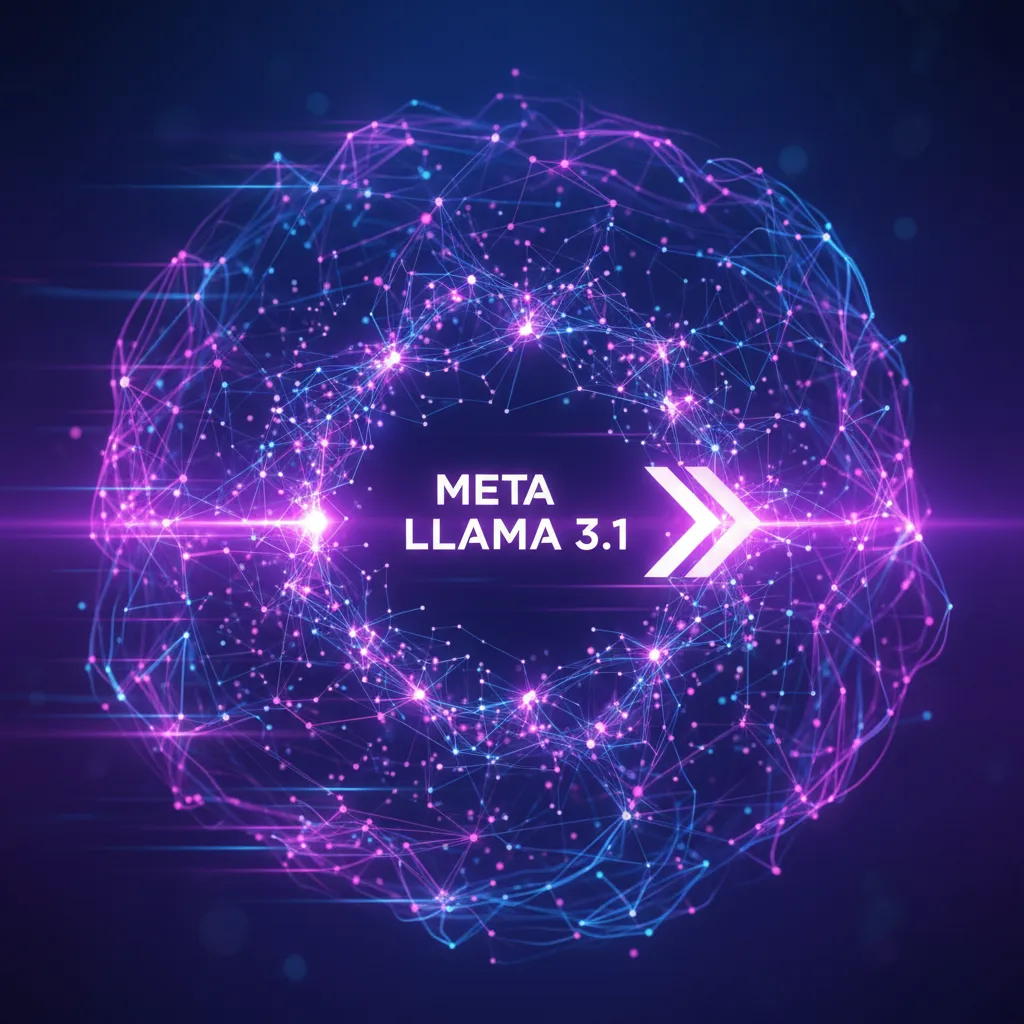 Abstract neural network representing Llama 3.1 speed