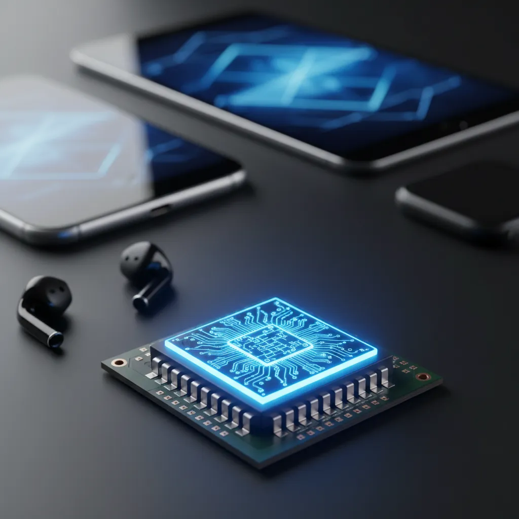 Microchip processing data on an edge device