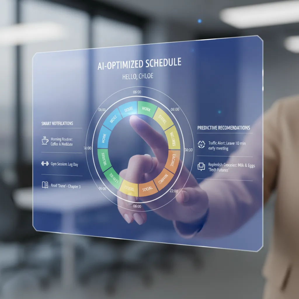 Holographic personalized daily schedule