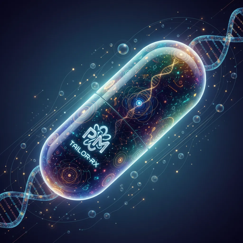 Personalized medicine capsule with quantum patterns