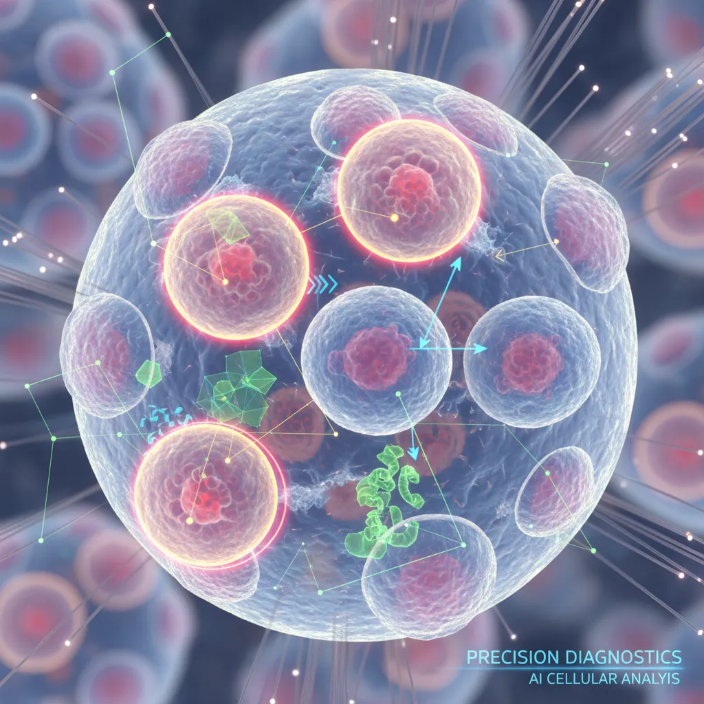 AI analyzing human cells for disease markers