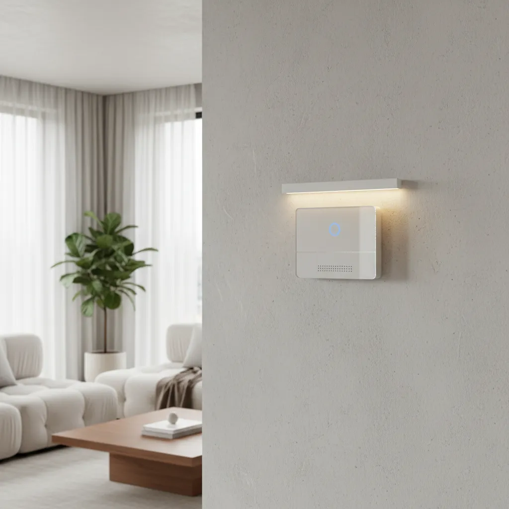 Smart sensor integrated into a wall monitoring home environment