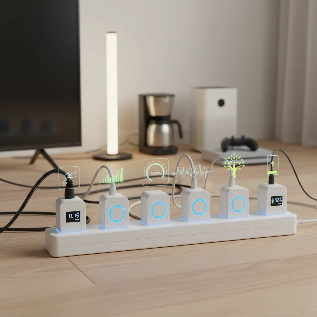 Smart plugs connected to appliances