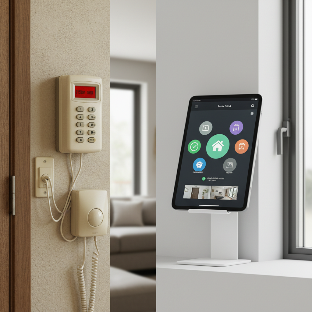 Comparison of traditional and modern smart home security systems.